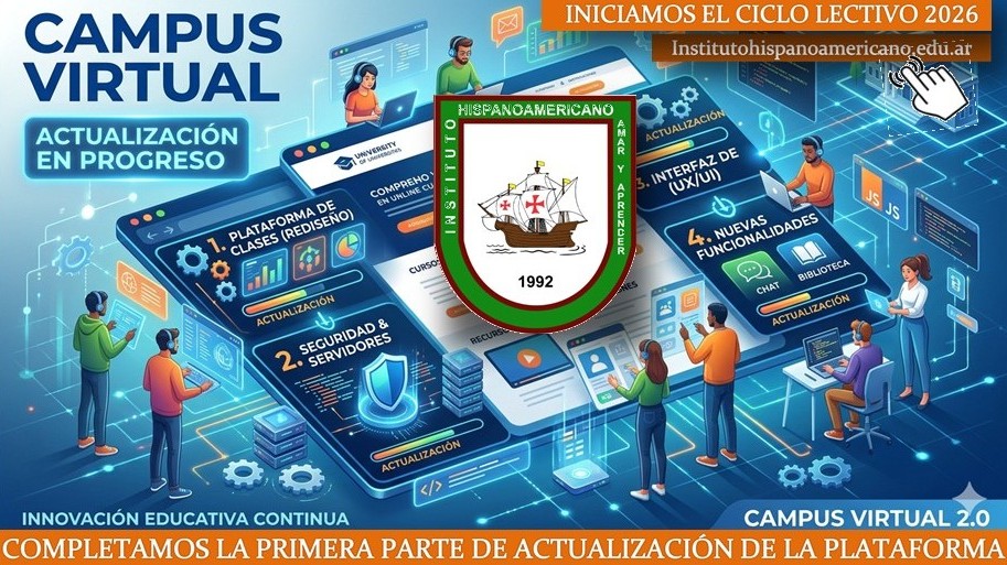 Completamos la primera etapa de actualización del campus virtual.